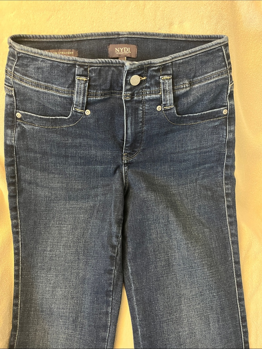 NYDJ Marilyn Straight Women's Dark Blue Straight Jeans